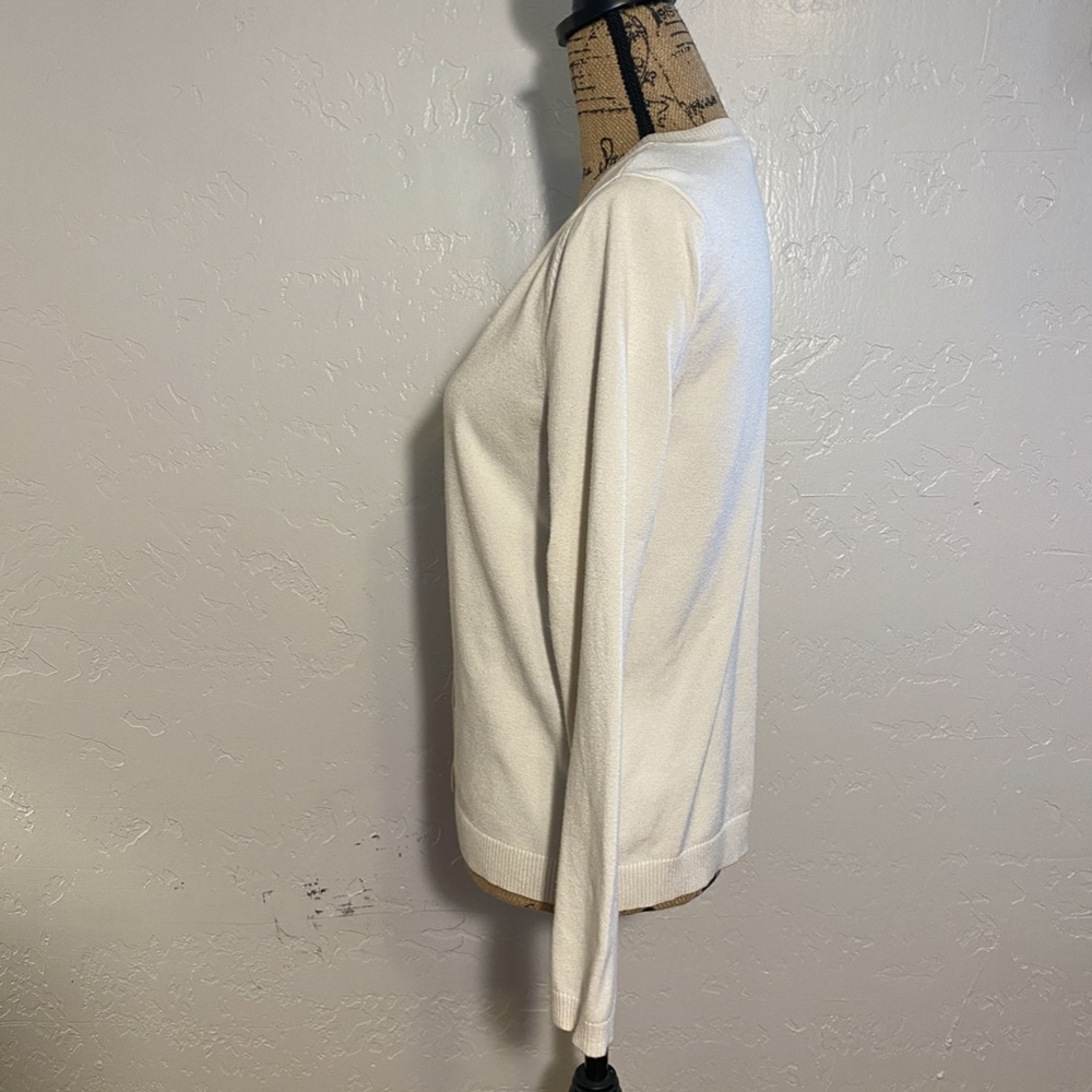 Kasper Button Front Sweater, Size Medium. - image 6